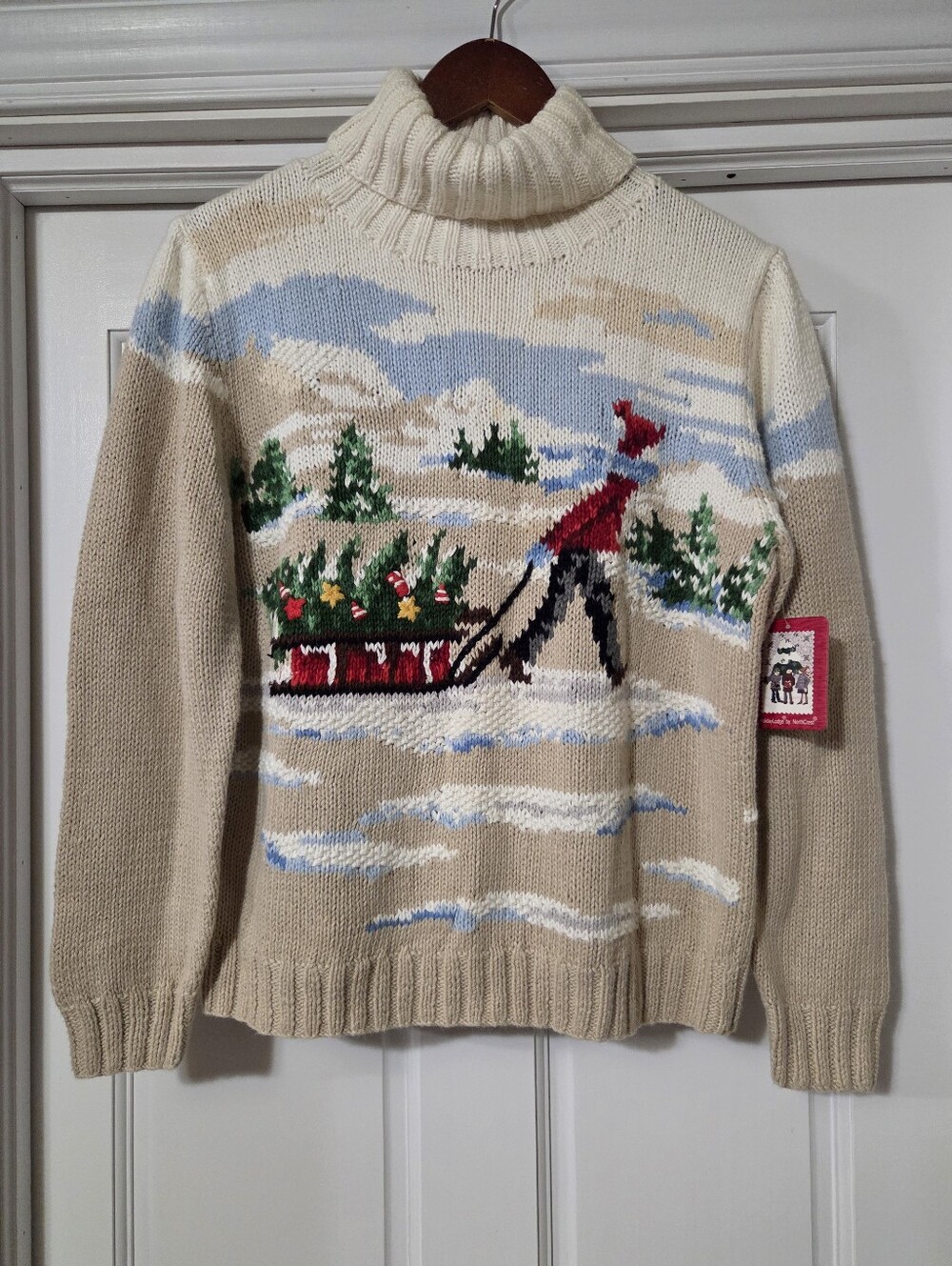 Holiday Lodge By Northcrest Christmas Winter Scene Vintage Sweater Women's 6-8